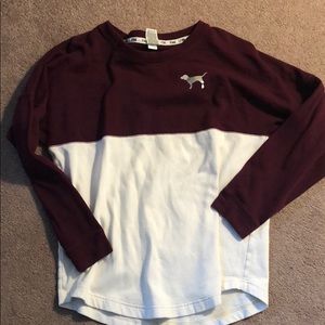 PINK color block sweater